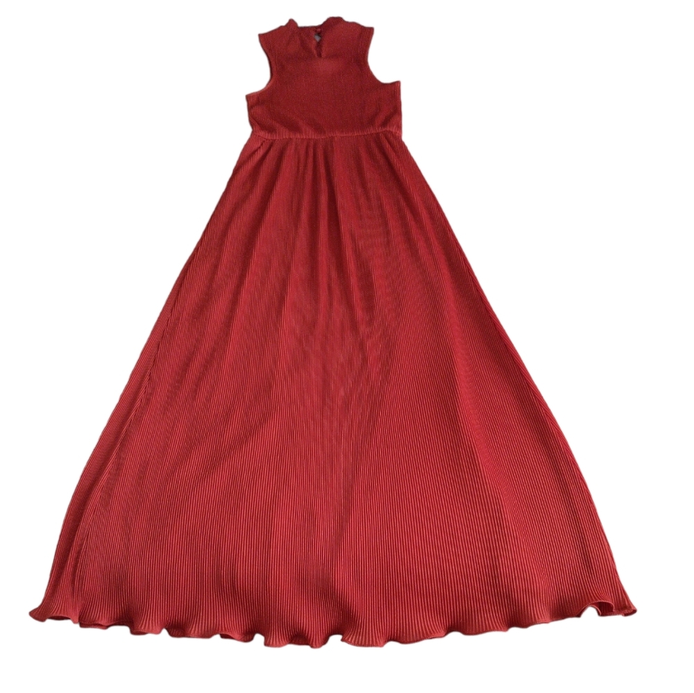 NWOT Sunday In Brooklyn XXS Ridged Orange Sleeveless Dress - Picture 3 of 17